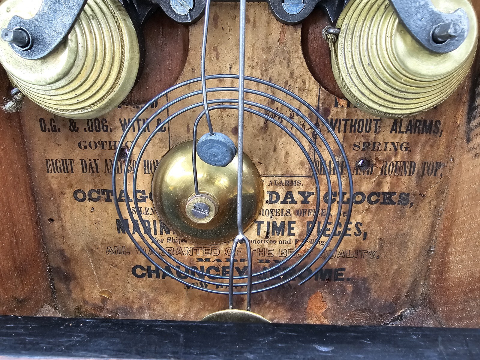 1850's Antique Chauncey Jerome 30Hour Double Fusee Shelf Clock eBay