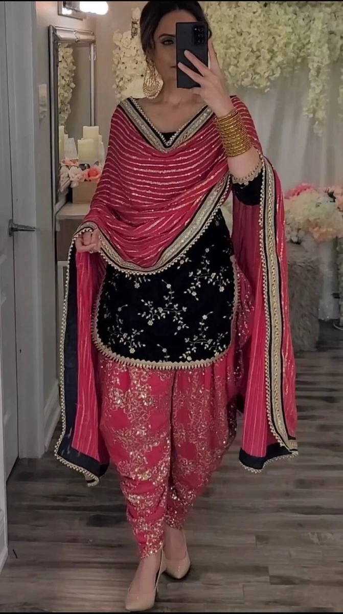 DHOTI TOP SALWAR KAMEEZ PARTY WEAR DRESS BOLLYWOOD SUIT PAKISTANI INDIAN  WEDDING | eBay