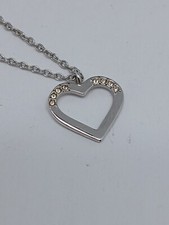 swarovski necklace Rhinestone Heart Pendent 21 Inches Long