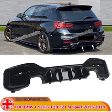 Rear Diffuser For BMW 1Series F20 F21 M135i M140i LCI 2015+ Glossy Black Spoiler