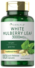 Mulberry Leaf Extract | 3000mg | 100 Capsules | Non-GMO | by Carlyle
