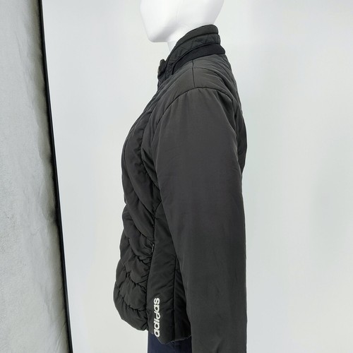 Adidas 2006 Womens Quilted Black Synthetic Fill Zip-Up Puffer Jacket (M) *Flawed - Picture 9 of 15