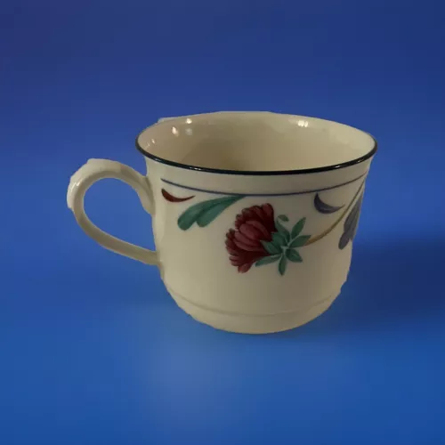 Lenox Chinastone Poppies on Blue Flat Coffee Cup 2 3/4"  8oz (9 More In Stock).
