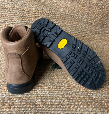 Bottines De Randonnée EMS Pour Femmes, Cuir Daim Marron, Semelle Vibram, Fabriquées En Italie, Pointure US 5