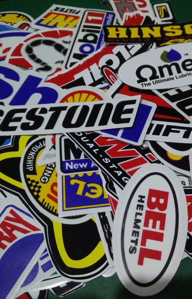 100 Random Racing Sticker Vintage Decal Rare Original Motocross ...