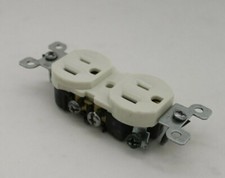 Leviton 212-5320-WCP Almond Duplex Receptacle NEMA 5-15 (Lot of 2)
