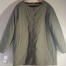 Koolaburra By Ugg Jacket Women's Sz Xxl Plus Olive Quilted Puffer Teddy Faux Fur