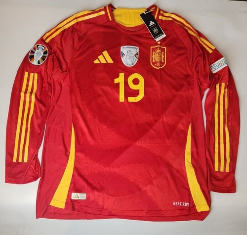 Camiseta Adidas Heat.Rdy Manga Larga España Hogar Roja 2024 Lamine Yamal #19 XL-2XL - Imagen 2 de 16