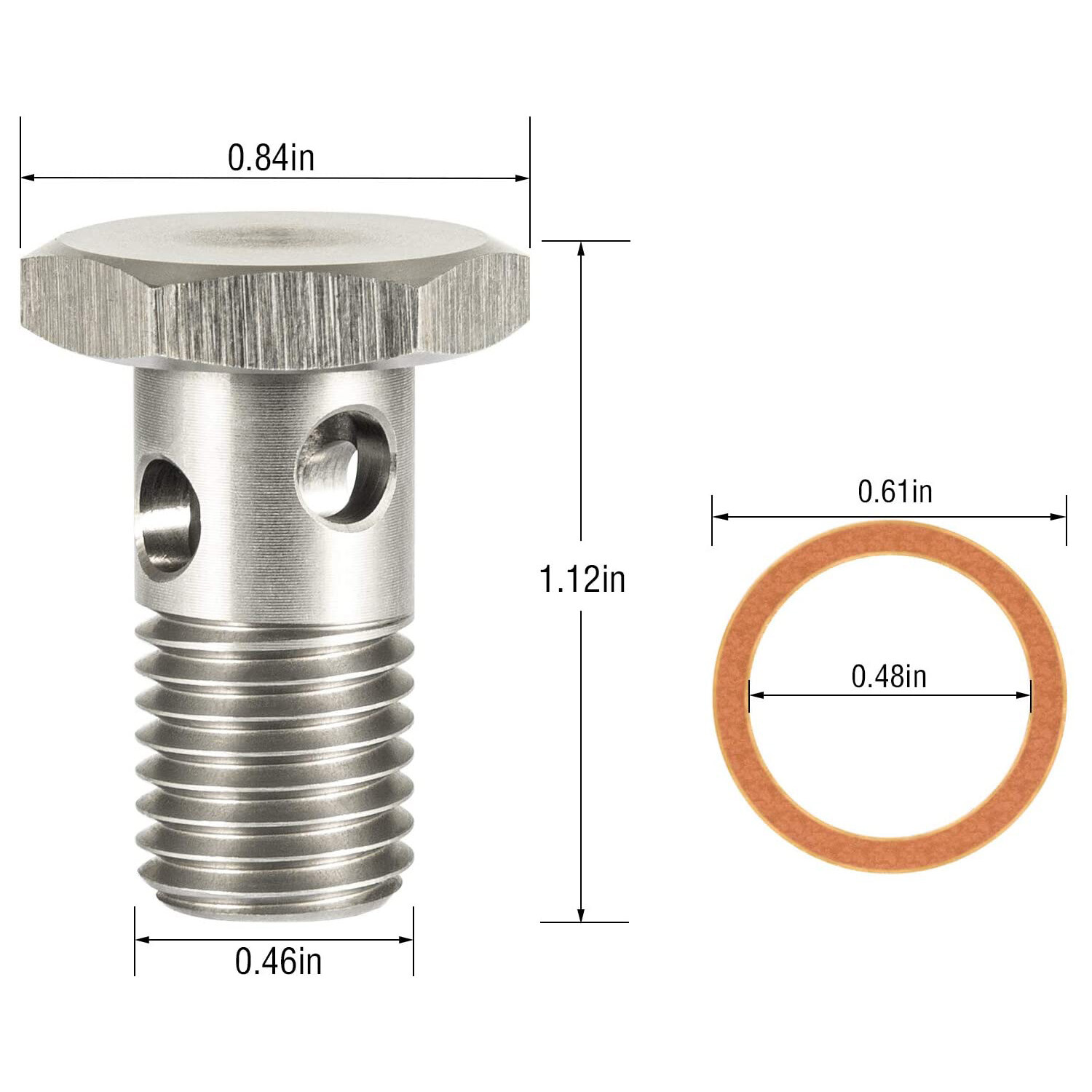 Fuel Pump Pressure Banjo Bolt & Washer Kit for Ford 6.0L 6.4L