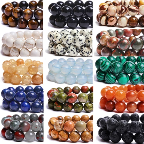 Wholesale Lot Natural Gemstone Beads Round Loose Beads 4mm 6mm 8mm 10mm - Picture 2 of 143