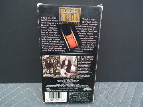 Citizen Kane-Orson Welles-VHS Tape -Black&White-143 Minutes - Picture 2 of 7