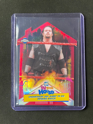 2021 Chrome WWE Undertaker Def. Kane In An Inferno Match In Your House Red 4/5