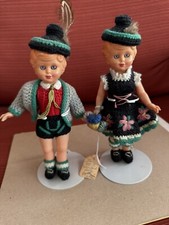 Made in Italy, Celluloid German Dolls, Open/Close Blue Eyes Movable Joints VTG