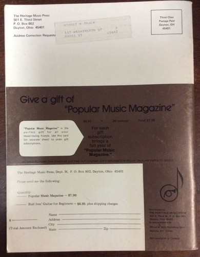 Popular Music Magazine August September Vol 7 No 5 SheetNoteMusic - Picture 2 of 12