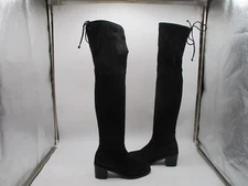 Stuart Weitzman Thigh High Suede Black Boot Womens Size 8 M
