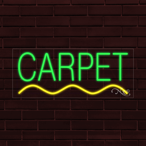 BRAND NEW "CARPET" w/UNDERLINE 30x12X1 INCH LED FLEX INDOOR SIGN 30033 - Picture 1 of 1