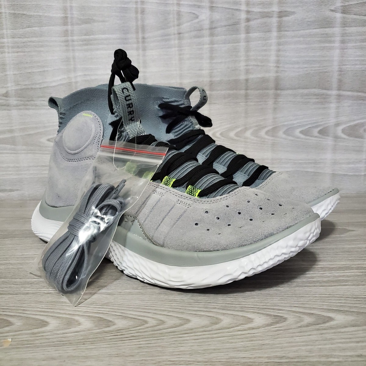 Under Armour Curry 4 Flotro Mod Grey Steel White Men's Size Under Armour Curry 4 Flotro Mod Grey Steel White Men's Size