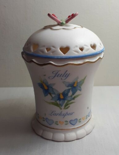 Avon China July Larkspur Candle - Picture 1 of 11