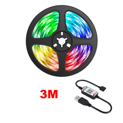 DC5V Non-waterproof USB RGB 5050 LED Strip TV Backlight Kit 17 Keys - Foto 4