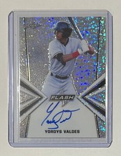 Yordys Valdes 2020 Leaf FLASH Base Auto Autographs Silver Card #BA-YV1