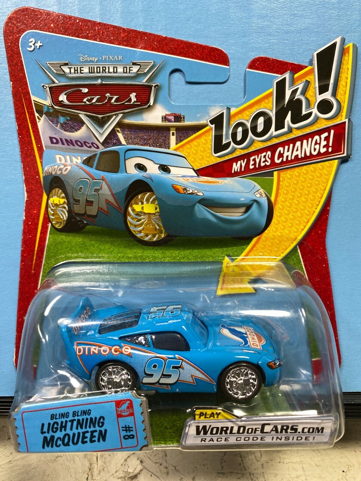 Mattel Disney Cars Bling Bling Lightning McQueen Dinoco Piston Cup Racer  (2022 Thailand Variant) 