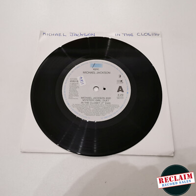 michael jackson in the closet 7'' vinyl record very good +