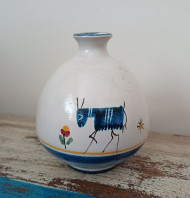 50er Jahre kleine Vase von D'Amore Vietri. Made in Italy.
