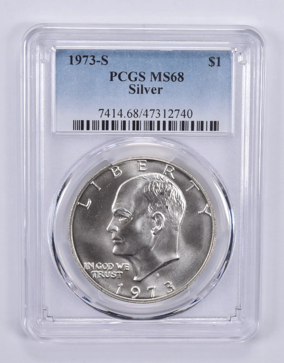 Uncirculated Silver 1973 Eisenhower Dollars (1971-1978) for sale