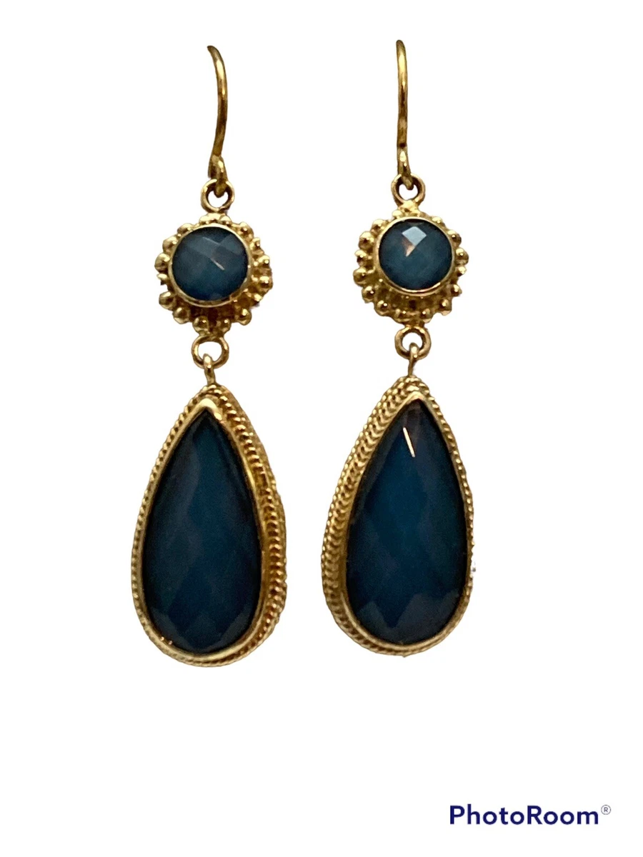 Anna Beck Quartz Doublet Blue Drop Earrings 925 eBay