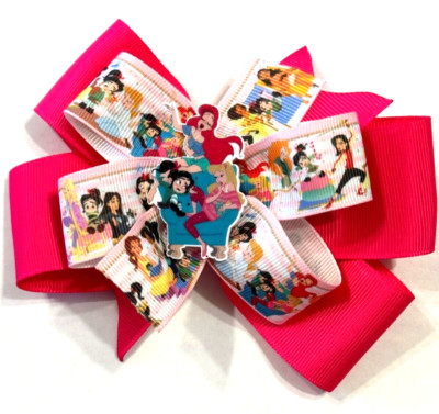 Beautiful Disney's Princesses Inspired Hair Bow for girls.