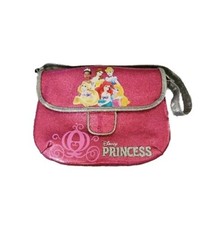 Disney Parks Princess Purse Pink Glitter Hand Bag magnet clasp