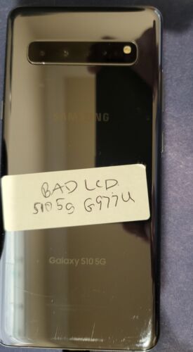 Samsung Galaxy S10 5G, 256GB  Black G77U Verizon Unlocked Bad LCD Display #G121 - Afbeelding 1 van 3