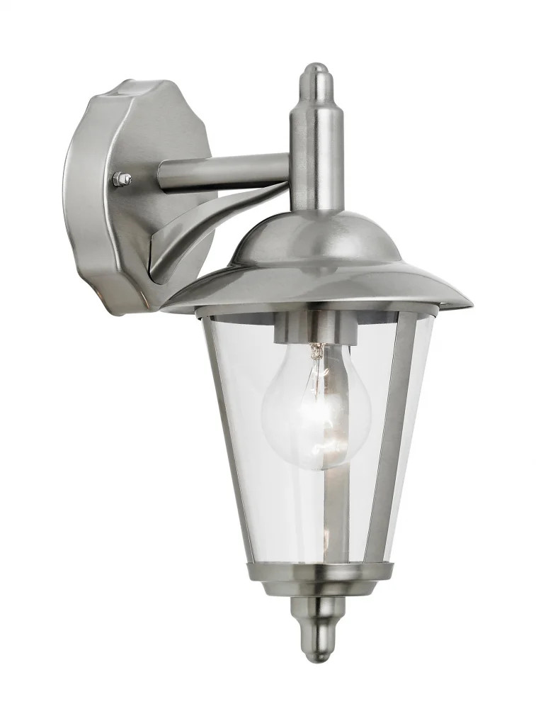 Outdoor Light Silver Klien Wall IP44 Stainless Steel Down Endon YG-861-SS