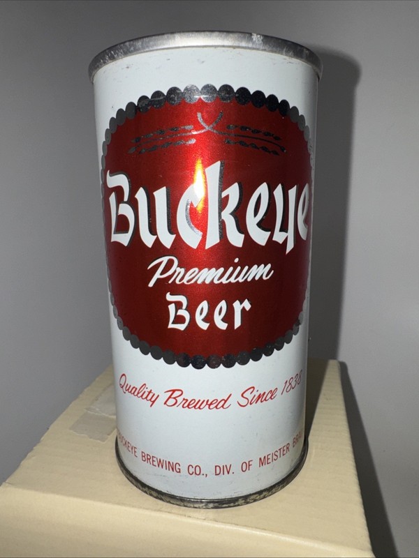 Buckeye Premium Beer - 1960’s Pull Tab Can. Buckeye Brewing Div. , Toledo, Ohio