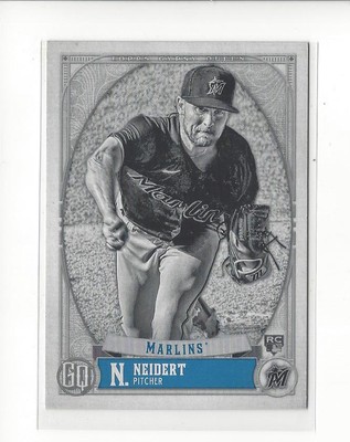 2021 Topps Gypsy Queen Black and White #260 Nick Neidert RC Rookie Marlins /50 