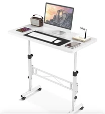 Small Standing Desk Adjustable Height Small Computer Desk Mobile Portable Rollin