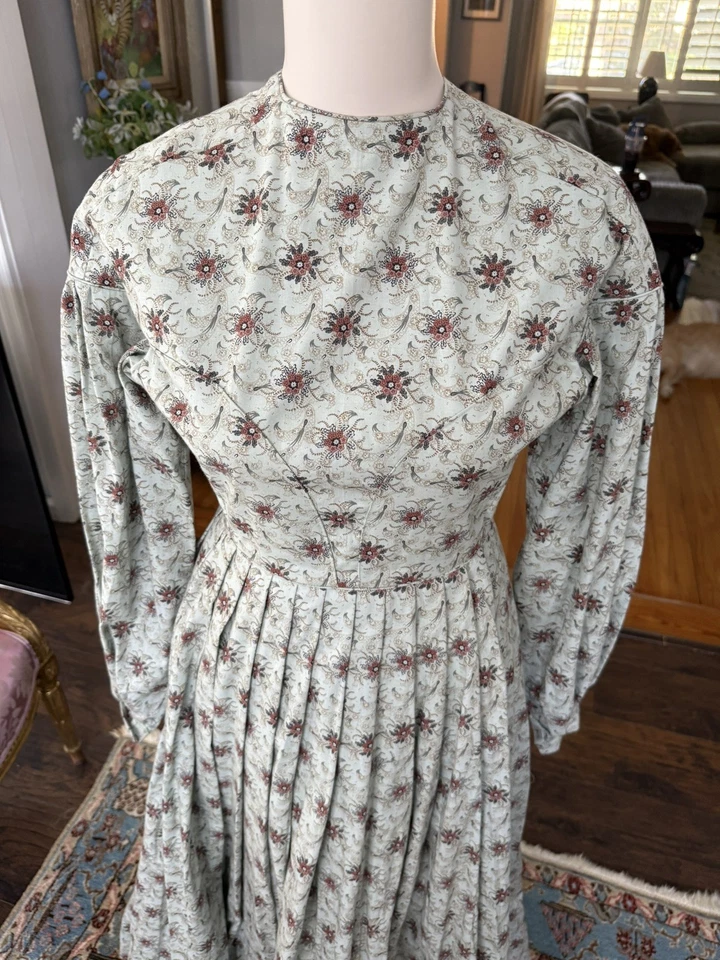 Civil War Reenactment Womens Day Dress Hand Made Small - Image 2 of 4