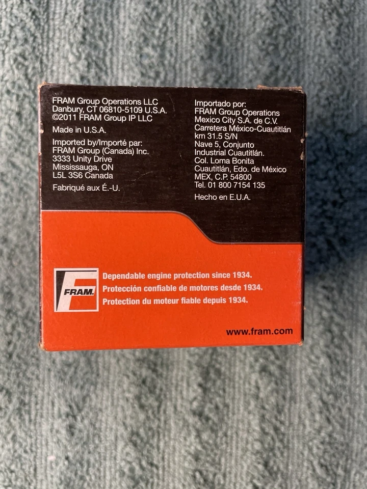 Filtro de aceite para moto FRAM PH6018 NUEVO Foto 4 de 4