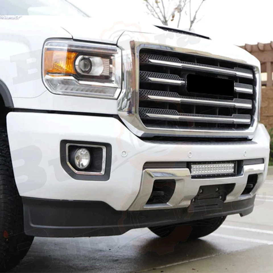 Parachoques delantero cromado negro para GMC Sierra 2500 3500 2015-2019 base/SLT NUEVO Foto 3 de 4