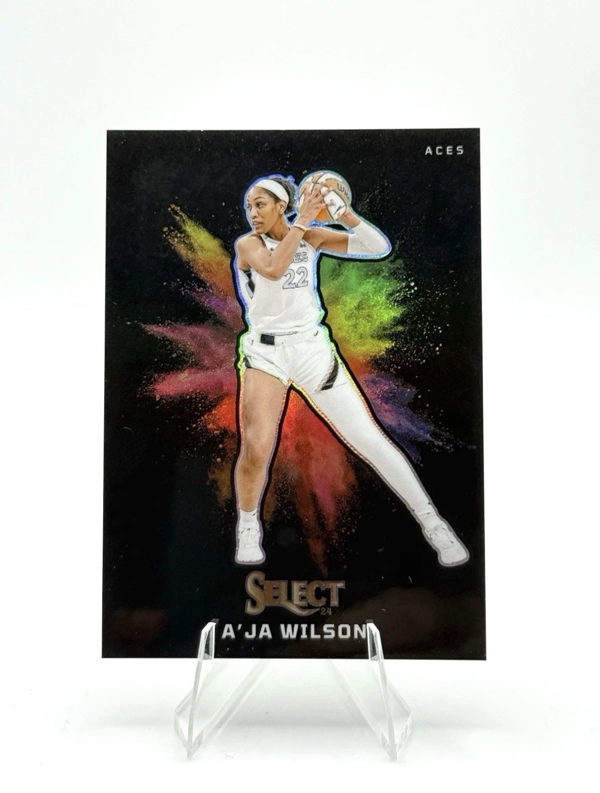 2024 Panini Select WNBA - Black Color Blast A'ja Wilson #7 ✅ Las Vegas Aces ✅