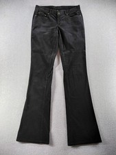 Ralph Lauren Women's Pants Size 8 Black Velvet Big Pony 867 Flared Black Label