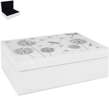 LEONARDO Glass and Mirror Dragonfly Trinket/Jewellery Box - Large