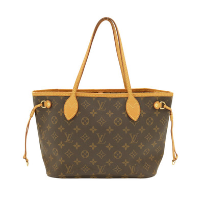Authentic Louis Vuitton M40155 Neverfull PM Brown Monogram Tote Bag
