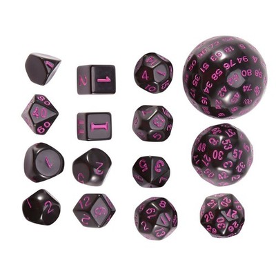 15-teiliges komplettes polyedrisches DND Würfelset D3-D100 Kugelwürfelset6791