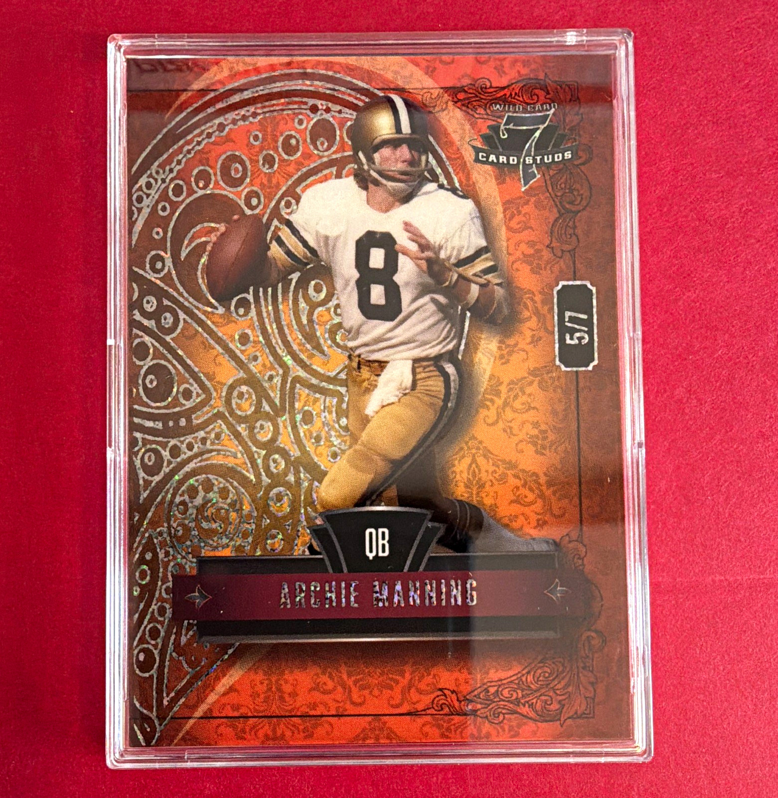 Wild Card 2024 7 Card Studs Jokers Wild White Joker Archie Manning #W7JW-AM 5/7