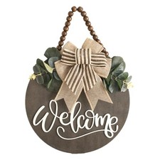 Sign for Front Door Wreath Decorations for All Seasons Front Porch Welcome