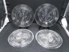 Anchor Hocking Depression Manhattan Clear Glass 8" Salad Plates Vintage Set Of 4