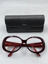 Cartier Red Tortoise Plastic Oval Logo Eyewea...