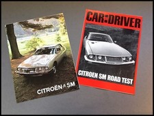 1972 1973 Citroen Maserati SM Vintage Car Sales Brochure Folder SET