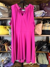 Women's Leota Sleeveless V-Neck Dress Pink Size 3X